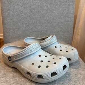 CROCS Women's Sandals Size 8 Light Gray Slip-On